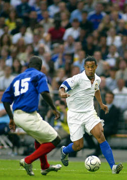 Ronaldinho, Brasilien och Lilian Thuram, Frankrike