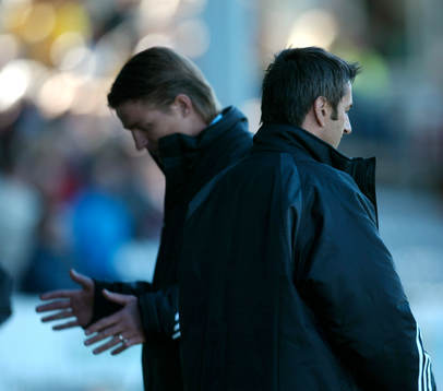 Patrick Englund och Nebojsa Novakovic, tränare, AIK