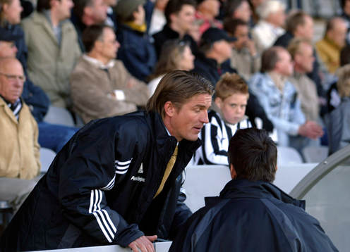Patrick Englund, tränare AIK och Nebojsa Novakovic,