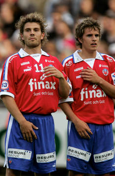 Fotboll, Allsvenskan, Peter Graulund och Martin Fribrock,
