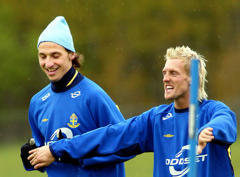 Zlatan Ibrahimovic och Christian Wilhelmsson (Christian