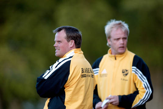 Peter Persson och Percy Olsson, tränare, IFK