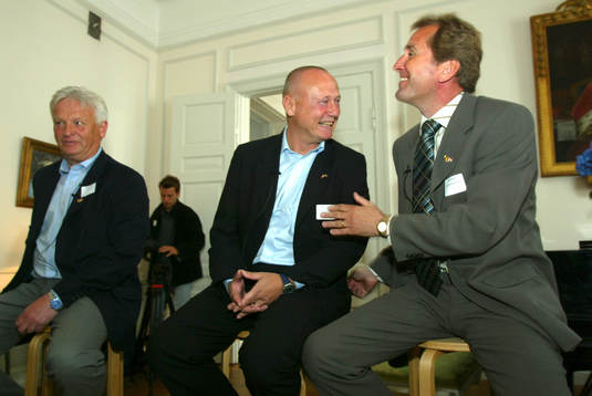 Hans Backe, Sören Åkeby och Eric Hamrén på