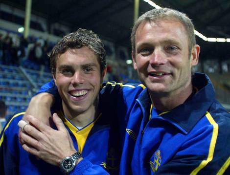 Torbjörn Nilsson, förbundskapten Sverige och Johan