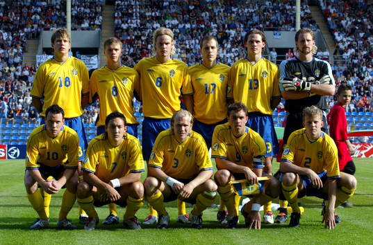 Bakre raden fr v; Patrik Gerrbrand, Samuel Holmén, Fredrik