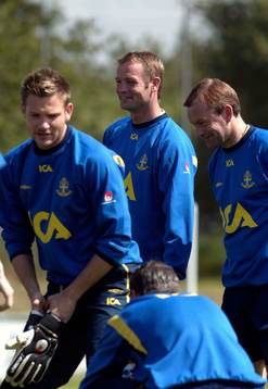 Torbjörn Nilsson, förbundskapten och Stig Fredriksson,