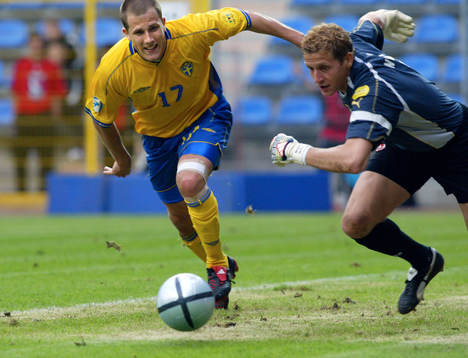 Tobias Hysén, Sverige och Marco Wölfli Schweiz (målvakt)