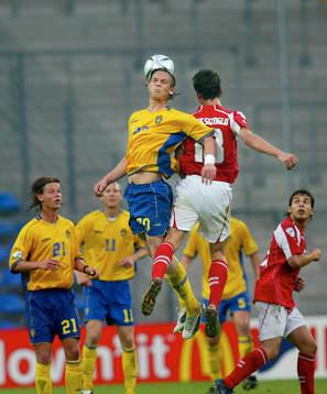 Dusan Djuric, Andreas Johansson och Markus Rosenberg,