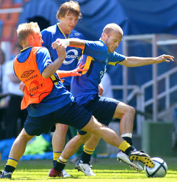 Fredrik Ljungberg och Kim Källström, Sverige