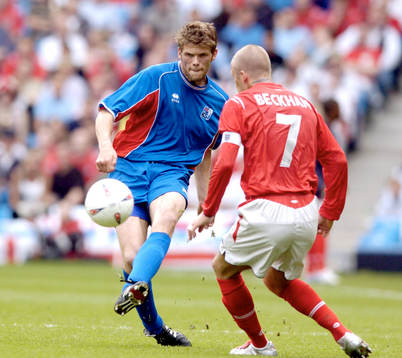 Fotboll, Hermann Hreidarsson, Island och David Beckham,