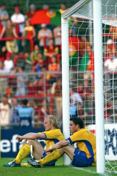 Mikael Dorsin och Johan Elmander, Sverige deppar och i