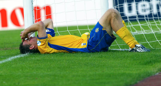 Johan Elmander, Sverige deppar