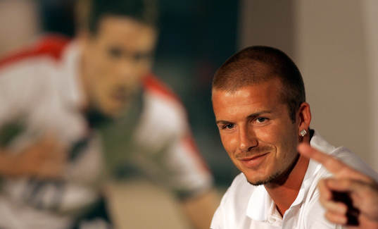 Fotboll, EM, Presskonferens England, David Beckham