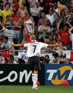 David Beckham, England jublar (Jubel)