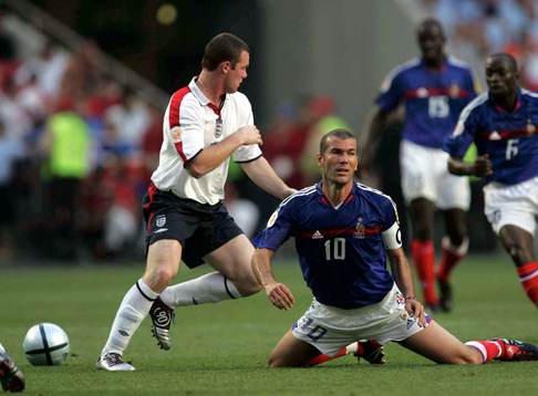 Zinedine Zidane, Frankrike och Wayne Rooney, England