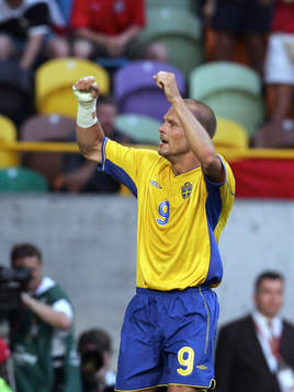 Fredrik Ljunberg, Sverige, jubel