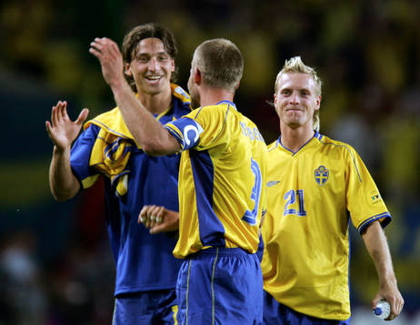 Zlatan Ibrahimovic, Olof Mellberg och Christian Wilhelmsson