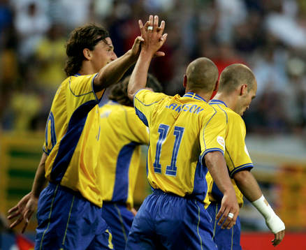Zlatan Ibrahimovic, Henrik Larsson och Fredrik Ljungberg,