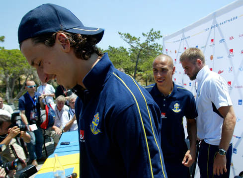 Fotboll, EM, Presskonferens, Sverige , Zlatan Ibrahimovic,