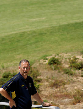 Fotboll, EM, Presskonferens, Sverige , Lars Lagerbäck,