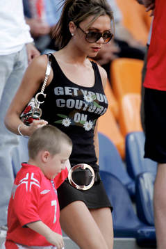 Victoria Beckham och sonen Brooklyn