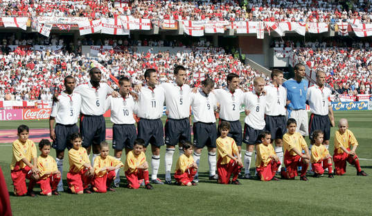Fotboll, EM, England, Lagbild, startelva