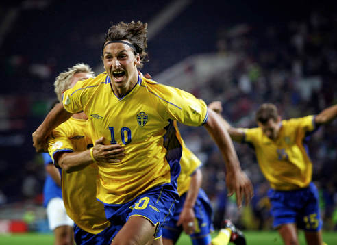 Zlatan Ibrahimovic jublar