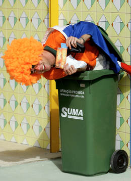 Glad supporter i soptuna