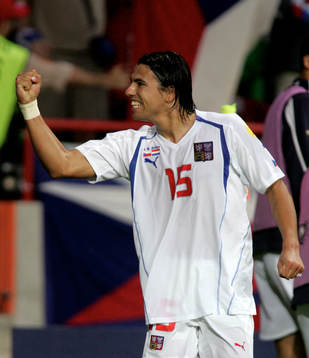 Milan Baros, Tjeckien jublar