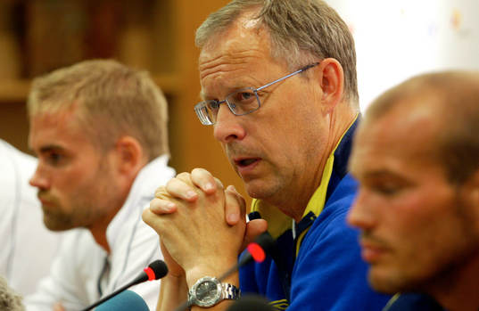 Olof Mellberg, Lars Lagerbäck, förbundskapten och Fredrik