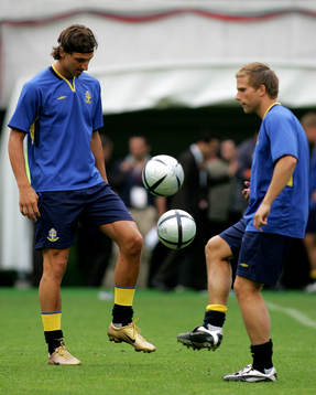 Zlatan Ibrahimovic och Anders Svensson
