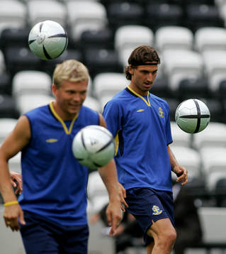 Marcus Allbäck och Zlatan Ibrahimovic