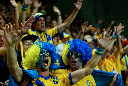 Lyckliga supportrar