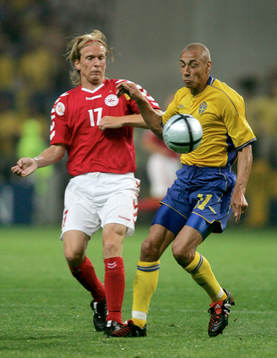 Christian Poulsen, Danmark och Henrik Larsson, Sverige