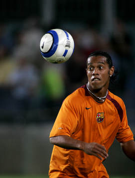 Ronaldinho, Barcelona, Uppvärmning