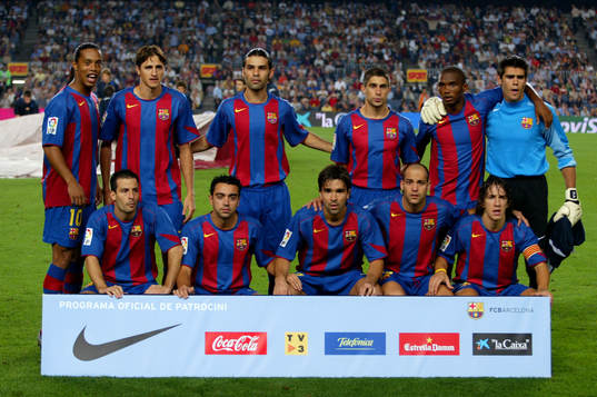 Lagbild, Startuppställning, startelva, Barcelona