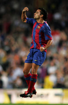 Xavi, Barcelona, jubel