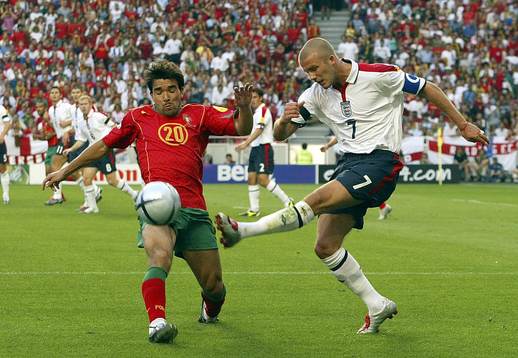 David Beckham, England och Deco, Portugal