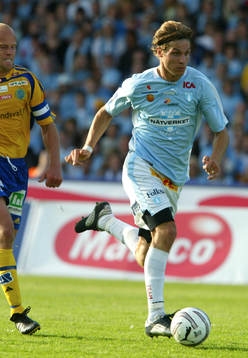 Tobias Grahn, Malmö, jagas av Joel Cedergren, Sundsvall
