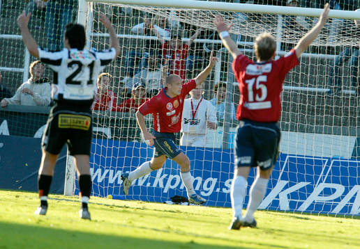 Örgryte - Landskrona 1-1 Tryggvi Gudmundsson och Johan