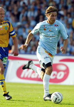 Tobias Grahn, Malmö, jagas av Joel Cedergren, Sundsvall