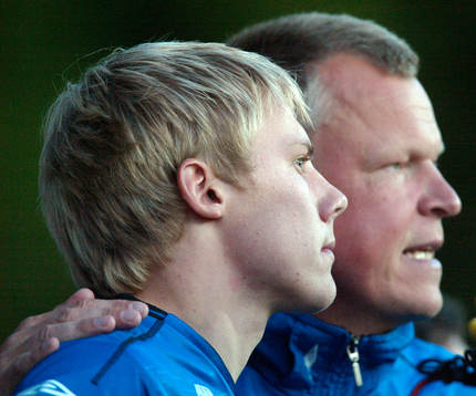 Magnus Andersson och Jan Andersson, tränare, Halmstad