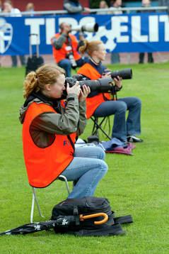 Fotograf, press, tjej