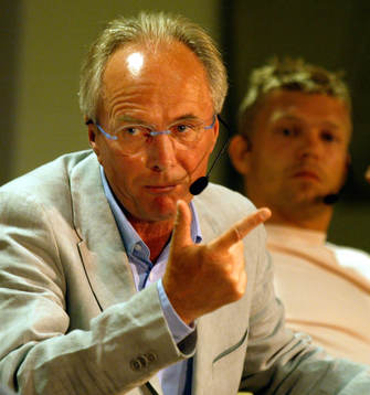 . Sven-Göran Eriksson. Presskonferens