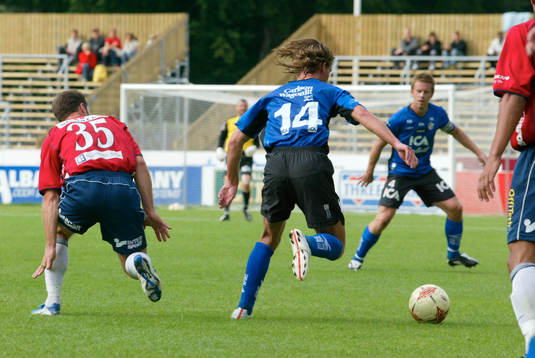 Dusan Djuric, Halmstad. Anfall