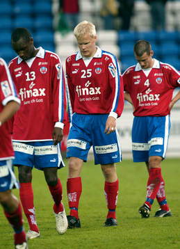 Deppiga HIF-are, fr.v. Atiba Hutchinson, David Ljung och