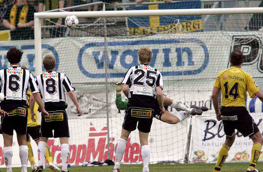 Var bollen inne? Joakim Alexandersson nickar, Jonas