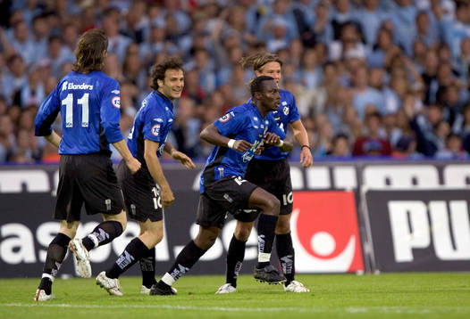 Yaw Preko, målskytt, kvitterar till 1-1