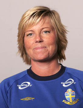Fotboll, dam, Sverige,  Porträtt, Marika Domanski Lyfors,