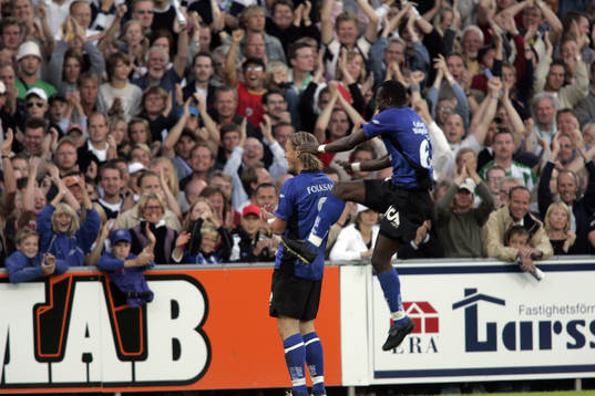 Markus Rosenberg och Yaw Preko, Halmstad Jubel